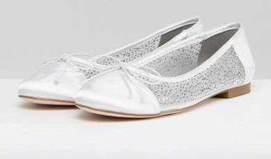 Ballerine da sposa con cristalli