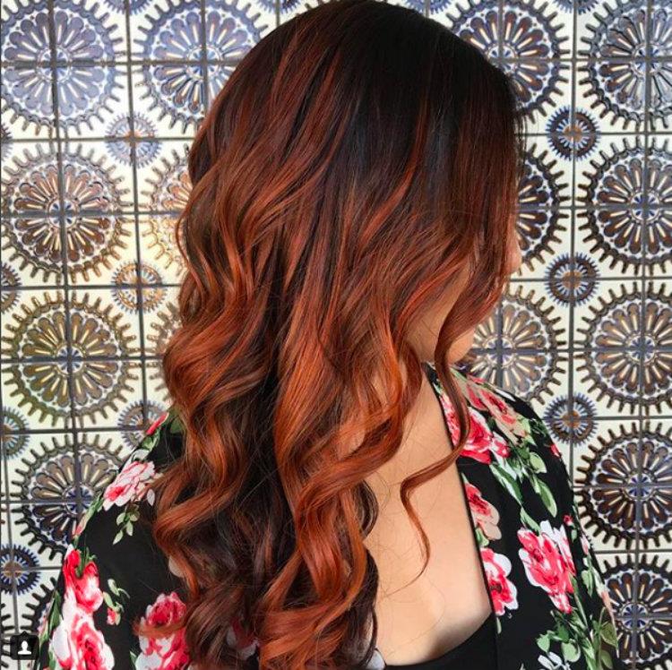 Colore sfumato Sfumature rosse capelli