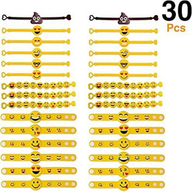 30 Pezzi Braccialetti Emoji
