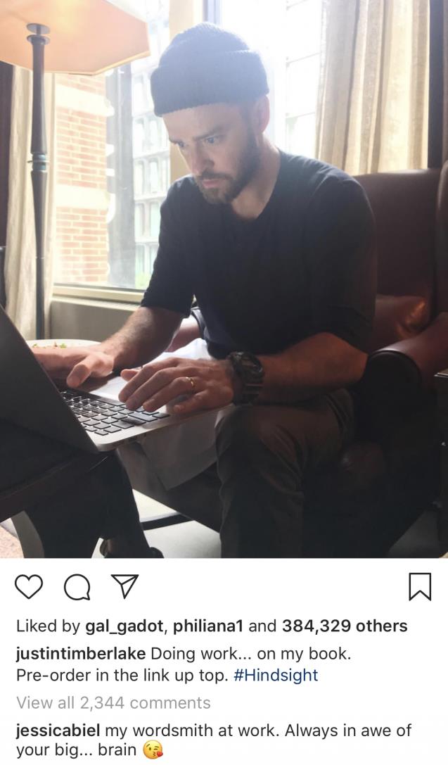 Jessica Biel e quel commento sfacciato per il marito Justin Timberlake Jessica Biel commenta un post di Justin Timberlake
