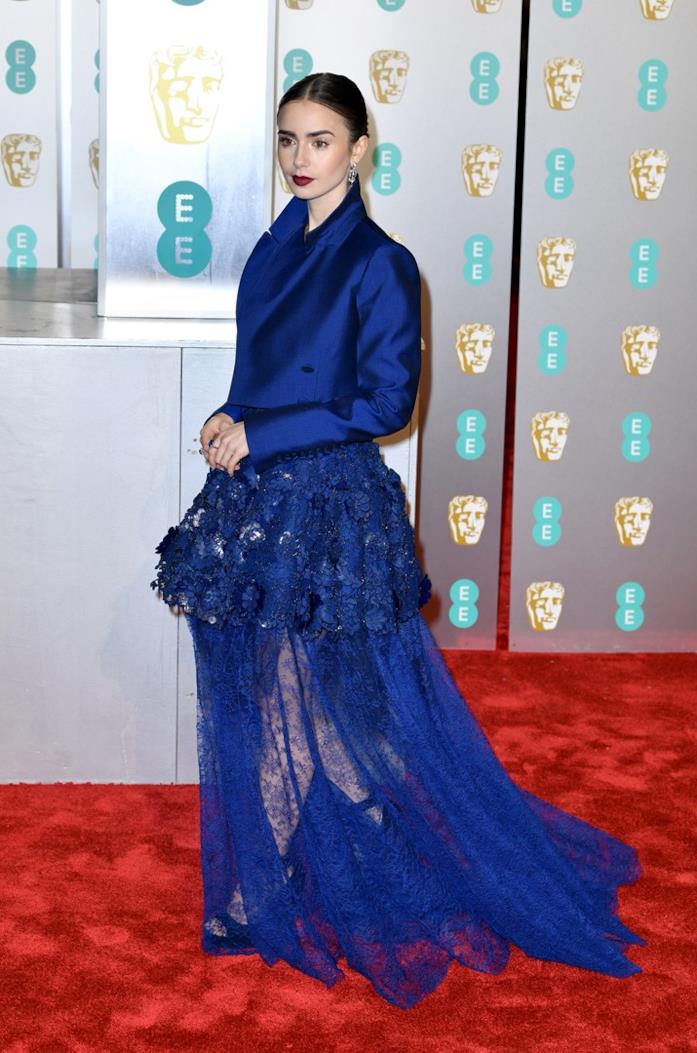 Lily Collins Lily Collins sul red carpet dei BAFTA