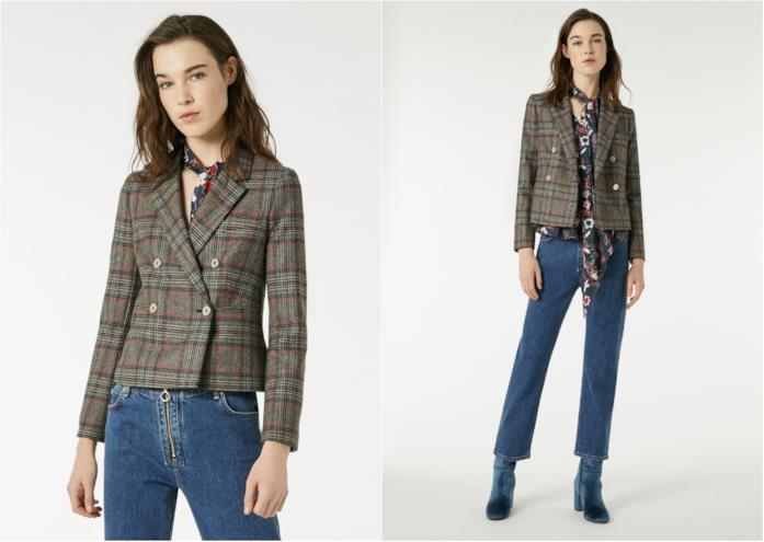 Blazer a quadretti di tendenza per l'inverno 2018 Giacca a quadretti di moda per l'inverno 2018