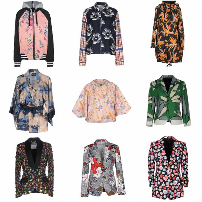Giacche e giubbotti stampa floreale Primavera-Estate 2018 Giacche fiori moda primavera 2018