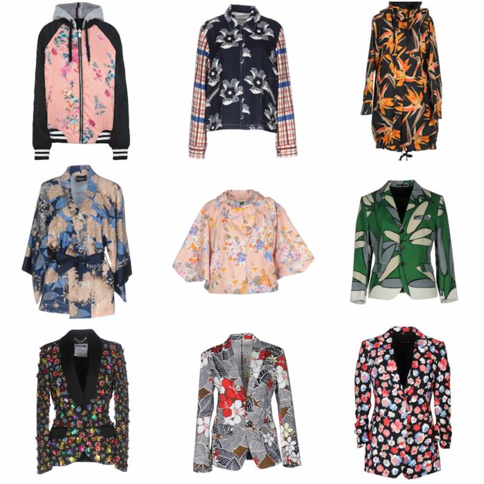 Giacche e giubbotti stampa floreale Primavera-Estate 2018 Giacche fiori moda primavera 2018
