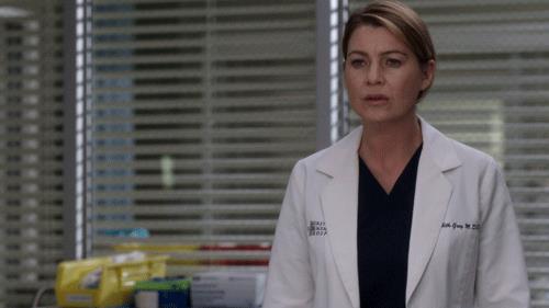 Meredith Grey protagonista di Grey's Anatomy Ellen Pompeo è Meredith in una scena di Grey's Anatomy