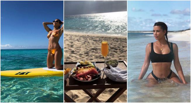Alcune foto delle Kardashian in vacanza Kim e Kourtney Kardashian in vacanza
