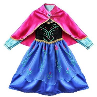 Carnevale Costume Frozen Anna Vestito Bimba