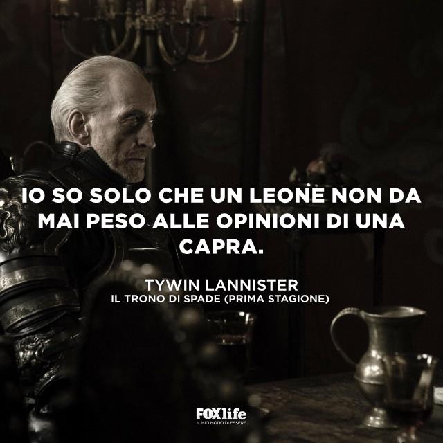 Frase Tywin Lannister Tywin con indosso un'armatura