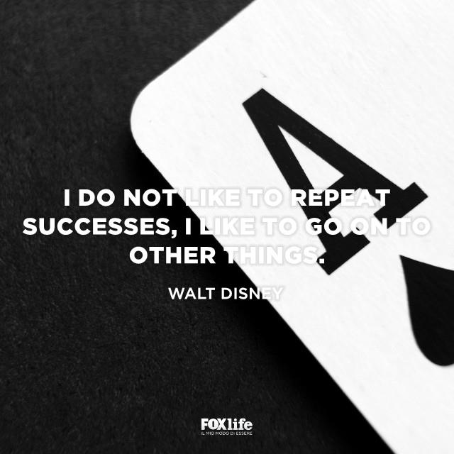 Frase sul successo di Walt Disney Carta da gioco in primo piano