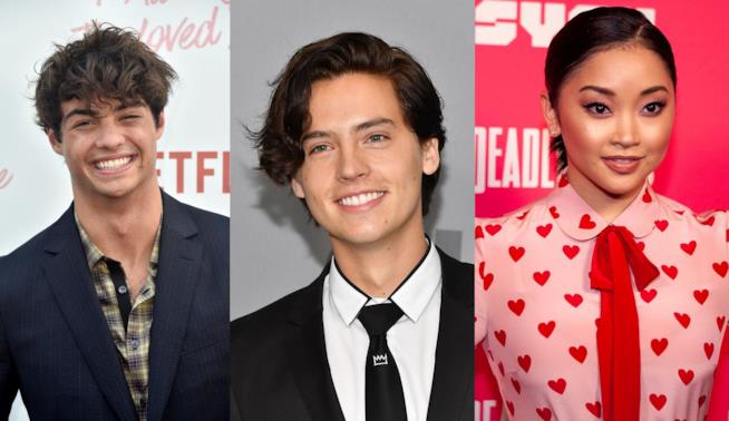 Noah Centineo, Cole Sprouse e Lana Condor gli attori Noah Centineo, Cole Sprouse e Lana Condor
