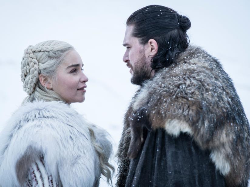 Jon Snow e Daenerys EMilia Clarke e Kit Harington