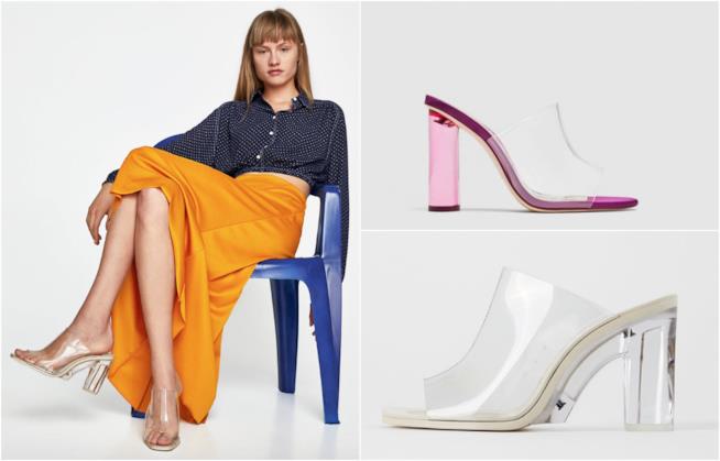 Zara sabot in PVC Due modelli di sabato PVC di Zara
