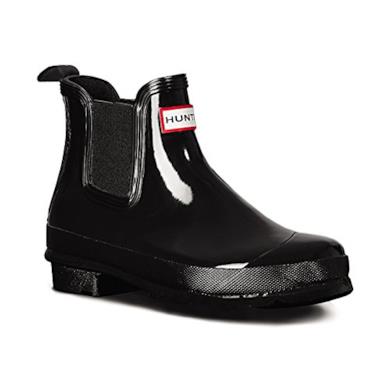 Hunter Womens Original Chelsea Gloss One Tab, Stivali di Gomma Donna, Nero (Black), 42 EU