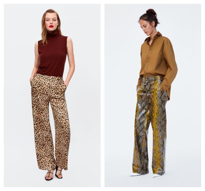 Pantaloni stampa animalier di moda per l'autunno inverno 2018-19 Maculati e pitonati, i pantaloni di tendenza animalier autunno inverno 2018-19