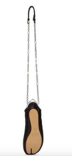 Exclusive Black Leather Tabi Glove Bag