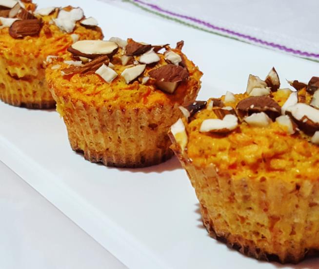 Muffin alle carote Tortini con mandorle