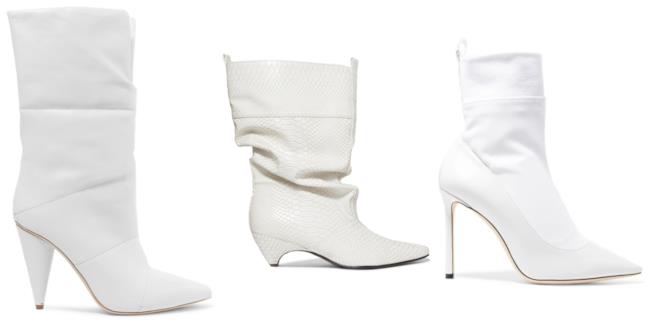 Stivali e stivaletti bianchi di moda per l'autunno inverno 2018-19 Scarpe bianche di tendenza per l'autunno inverno 2018-19
