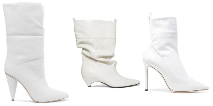 Stivali e stivaletti bianchi di moda per l'autunno inverno 2018-19 Scarpe bianche di tendenza per l'autunno inverno 2018-19