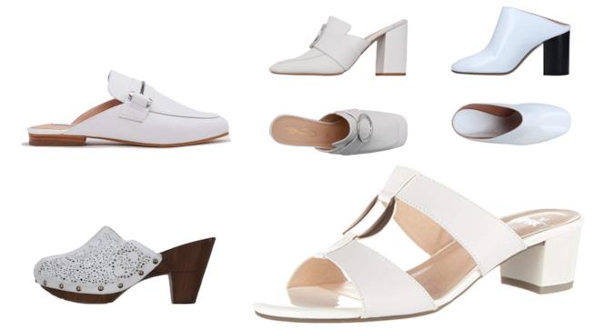I sabot bianchi di tendenza per l'estate 2018 Le mules da avere per la moda estate 2018