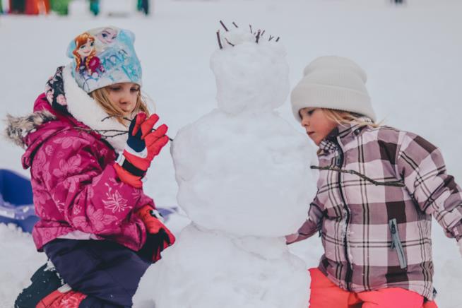 Attività per bambini a dicembre pupazzo di neve