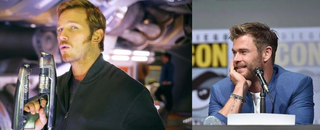 Chris Hemsworth e Chris Pratt Due foto di Chris Hemsworth e Chris Pratt