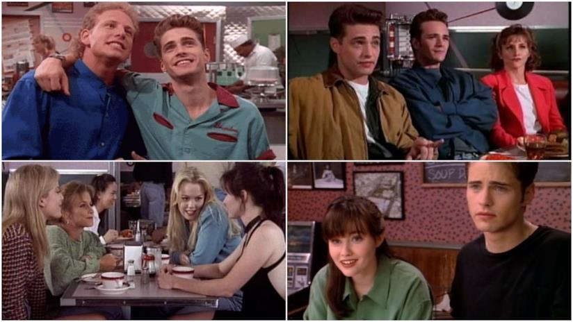 BH90210, ha aperto il Peach Pit Il cast di Beverly Hills 90210