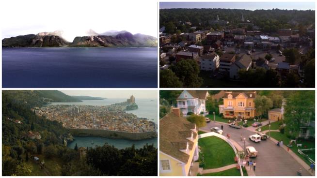 I luoghi immaginari delle serie TV L'isola, Rosewood, Approdo del Re e Wisteria Lane