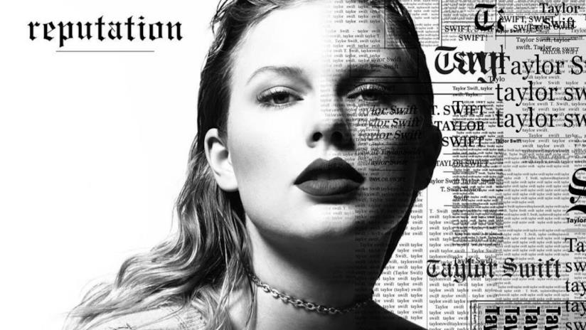 Taylor Swift annuncia l'arrivo del suo nuovo album Taylor Swift sulla cover dell'album Reputation