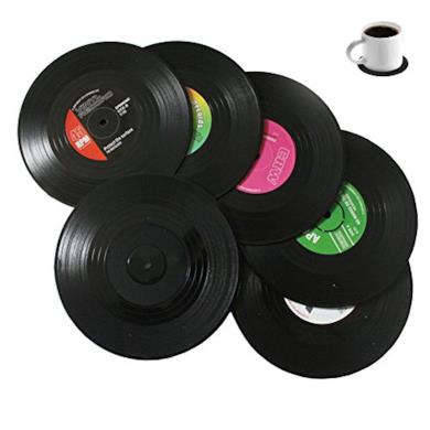 sottobicchieri vinile bevande retrò 6 Pcs