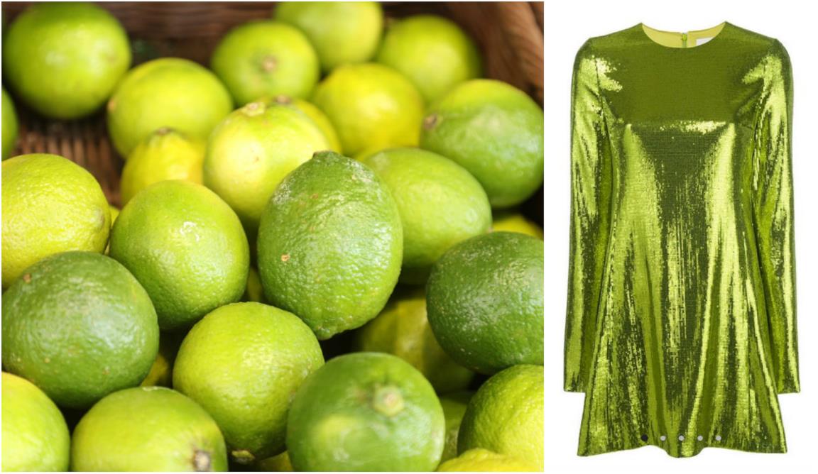Collage tra lime e abito color lime