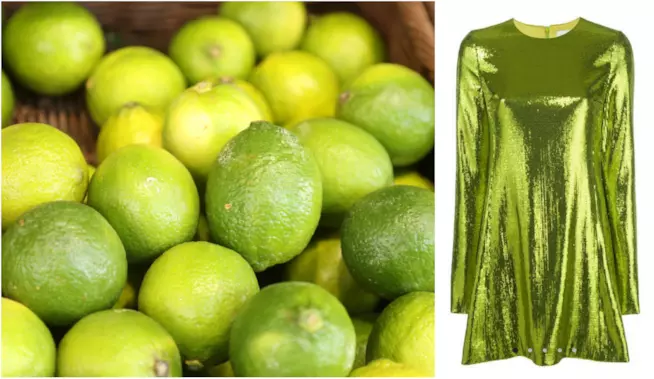 Look color lime Collage tra lime e abito color lime