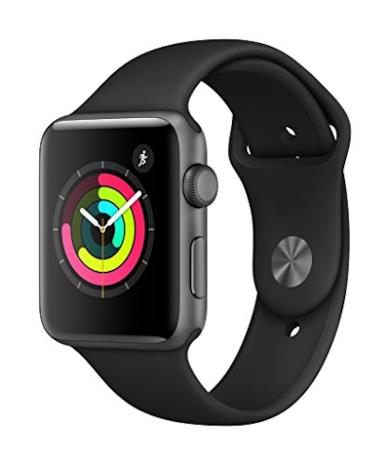 Apple Watch Series 3 (GPS) con cassa 42 mm in alluminio Grigio Siderale e cinturino Sport Nero