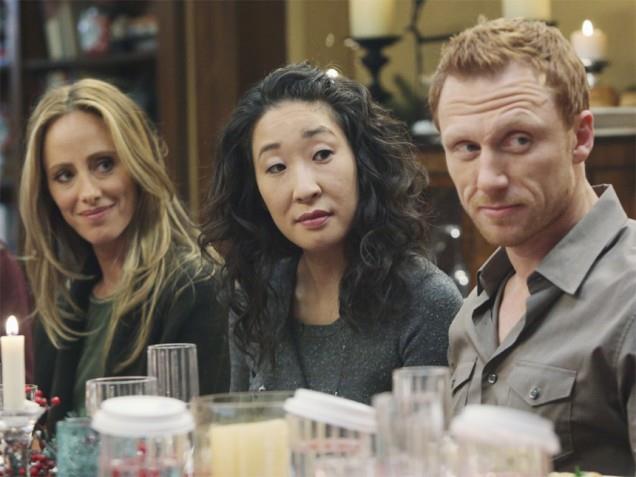 Teddy, Cristina e Owen in Grey's Anatomy 6x10 Teddy, Cristina e Owen alla cena di Natale dell'episodio di Grey's Anatomy 6x10