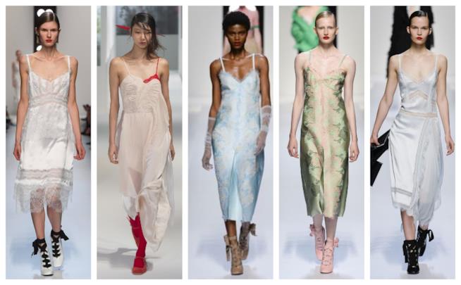 Gli abiti sottoveste delle collezioni primavera estate 2018 I vestiti in stile lingerie presentati alle Fashion Week 2018