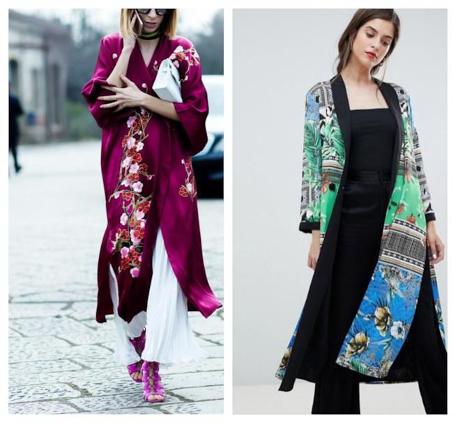 Il kimono per un look elegante perfetto per la primavera estate 2018 Outfit elegante con il kimono di moda P/E 2018
