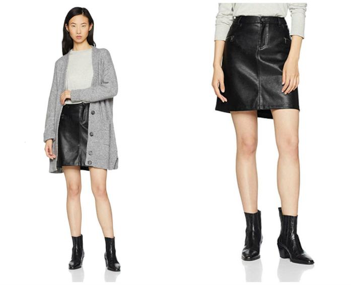 Gonna in pelle di tendenza per l'inverno 2018 Gonna in pelle corta di moda