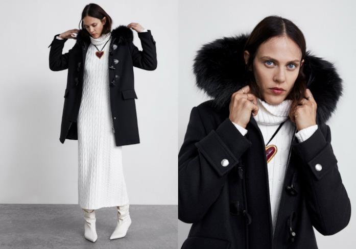 Montgomery nero elegante per l'inverno 2018 Montgomery di tendenza per l'inverno 2018