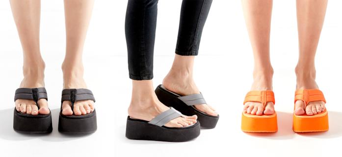 Infradito con zeppa di Steve Madden Modelli e colori infradito con zeppa di Steve Madden: nero, grigio e arancio