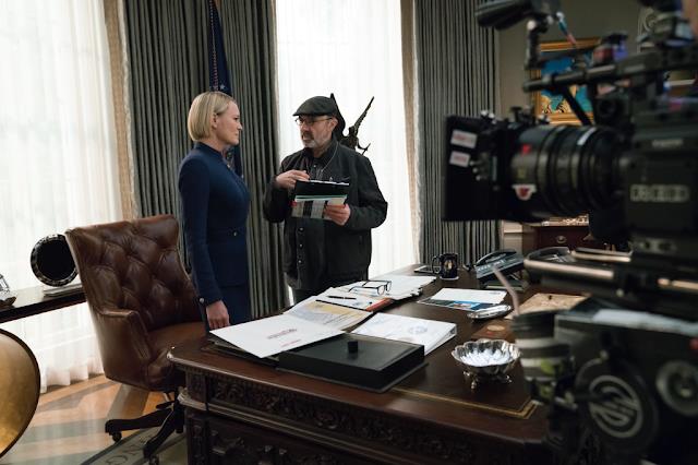 Robin Wright e il regista di House of Cards Alik Sakharov Robin Wright e Alik Sakharov
