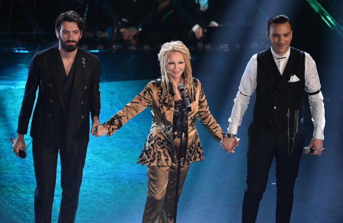 Patty Pravo nella serata duetti Patty Pravo con Briga e Giovanni Caccamo a Sanremo