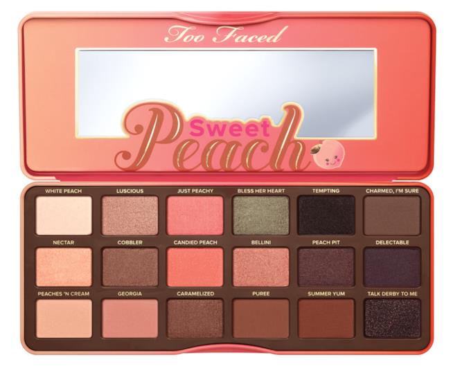 Palette dai toni pesca Too Faced Sweet Peach palette di Too Faced
