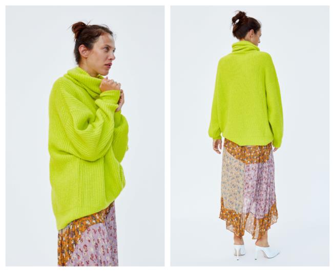 Pullover oversize verde lime moda autunno 2018 Verde lime, il pullover oversize moda autunno 2018