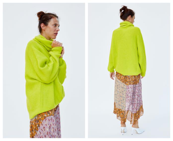 Pullover oversize verde lime moda autunno 2018 Verde lime, il pullover oversize moda autunno 2018