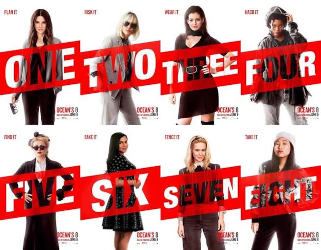 I character poster di Ocean's 8 I poster dei singoli personaggi di Ocean's 8