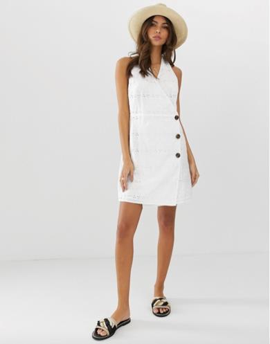 Mini dress in pizzo sangallo