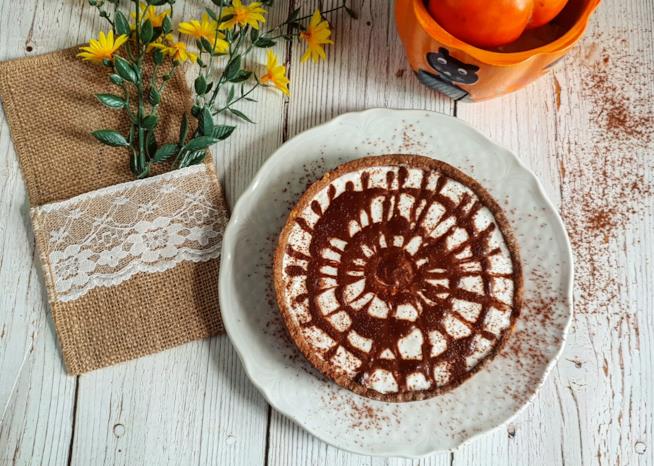Crostata integrale Dolce con topping al cacao