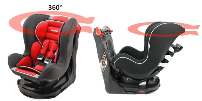 Seggiolino auto gruppo 0+/1 - 0-18kg- girevole a 360 gradi Seggiolino auto gruppo 0+/1 - 0-18kg- girevole a 360 gradi