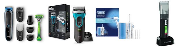 strumenti per cura della barba e dei denti rasoi e waterjet sistem