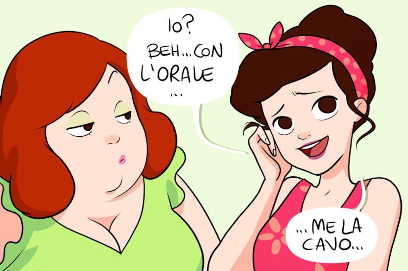 Dafne e Violante nel fumetto di Extravergine Dafne a fumetti per la serie tv Extravergine di FoxLife