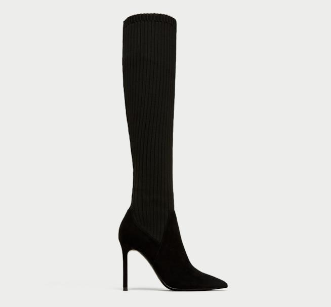 Stivali tacco calzino Zara Gli stivali di Zara seguono la moda del momento